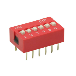 Chave DIP Switch 6 Vias - Horizontal