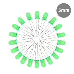 Kit 10 LEDs Verde 5mm - Difuso