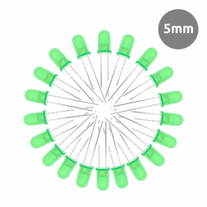 Kit 20 LEDs Verde - 5mm - Difuso