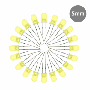 Kit 10 leds - Amarelo - 5mm - Difuso