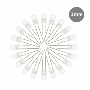 Kit 20 leds - Branco - 3mm Difuso
