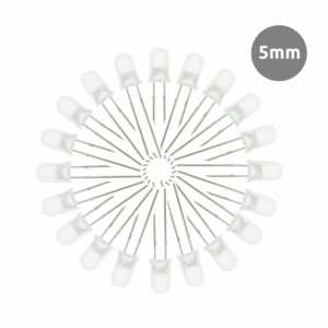 Kit 10 LEDs - 5mm - Branco - Difuso