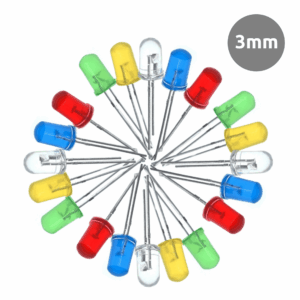 Kit 20 leds - Coloridos - 3mm - difuso