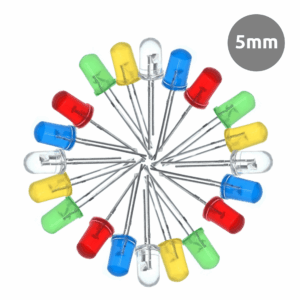 Kit 10 Leds 5mm difusos - 5 cores