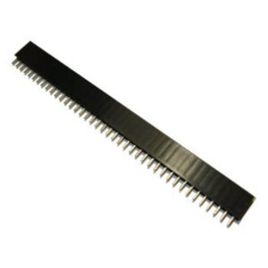 Barra de Pinos Fêmea Preta - 1x40 - 2,54mm