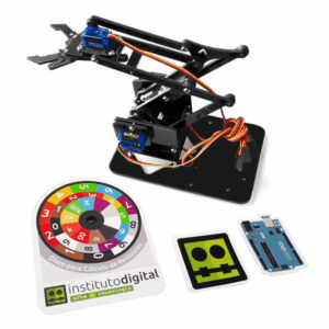 Kit Braço Robótico Acrílico + 4 Servos Motores SG90