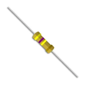 Resistor 4k7 ohms 1/4W - Tolerância 5%