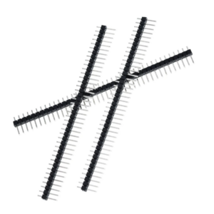 Barra de Pinos Preta Macho 1x40 2.54mm